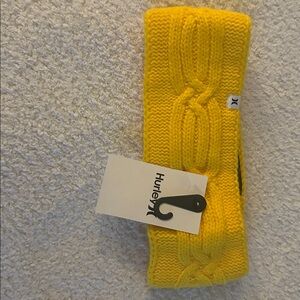 Hurley Bright Yellow Cable Knit Headband
